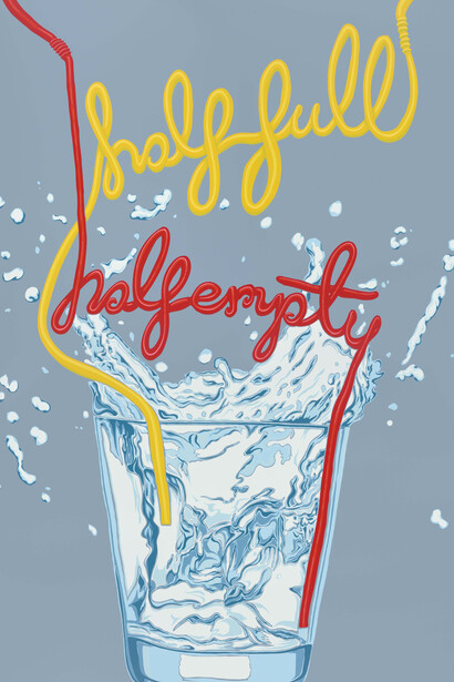 Joel Mesler, Half full half empty, 2023. Courtesy of Philadelphia Museum of Art