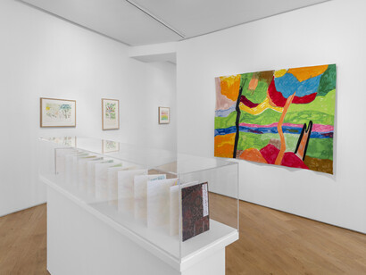 Etel Adnan, Au coeur du silence, vue d'exposition. Avec l'aimable autorisation de la Galerie Lelong