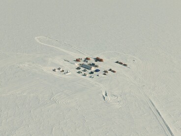 Vista aerea del LDC camp. Credit©PNRA IPEV