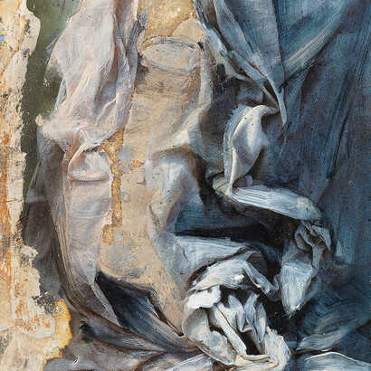 Pato Bosich, The Salisbury visited by a planet, 2018, oil on board, 52 x 52 cm