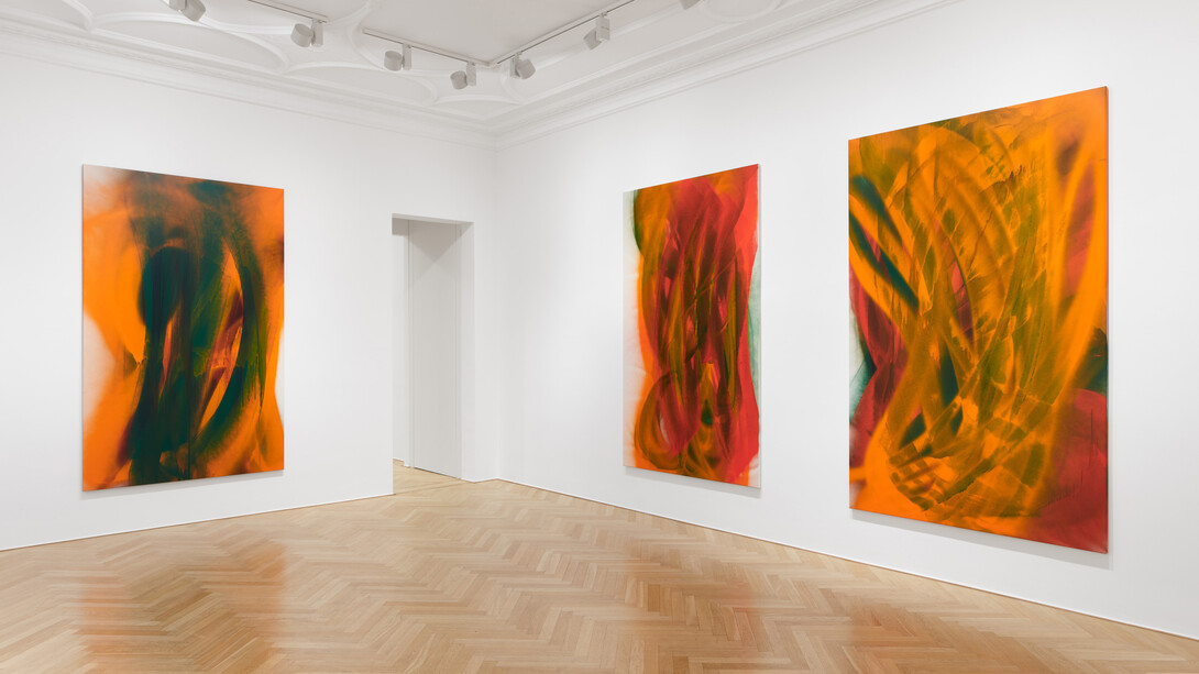 Katharina Grosse, High noon lumen, exhibition view. Courtesy of Galerie Max Hetzler