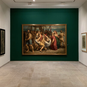 La barca de Caronte. La travesía vital de Isaac Díaz Pardo, vista de exhibición. Cortesía del Museo de Belas Artes da Coruña