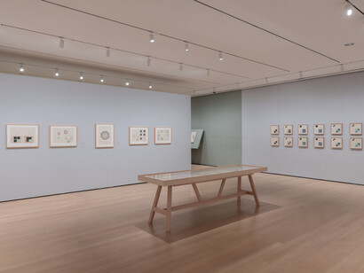 Hilma af Klint. What stands behind the flowers, exhibition view. Courtesy of MoMA