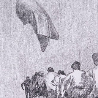 Nestor Kovachev, The tied-up balloon (detail), 2013. Courtesy of National Gallery