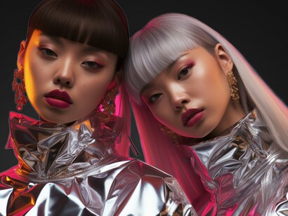 Shimmer, contrast, and bold identity—hallmarks of the K-wave aesthetic