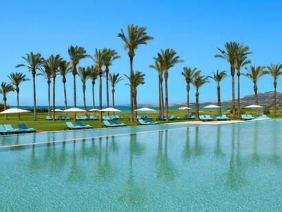 Verdura Resort, located on the southern coast of Sicily in Italy, is known for its expansive grounds and proximity to the Mediterranean landscape