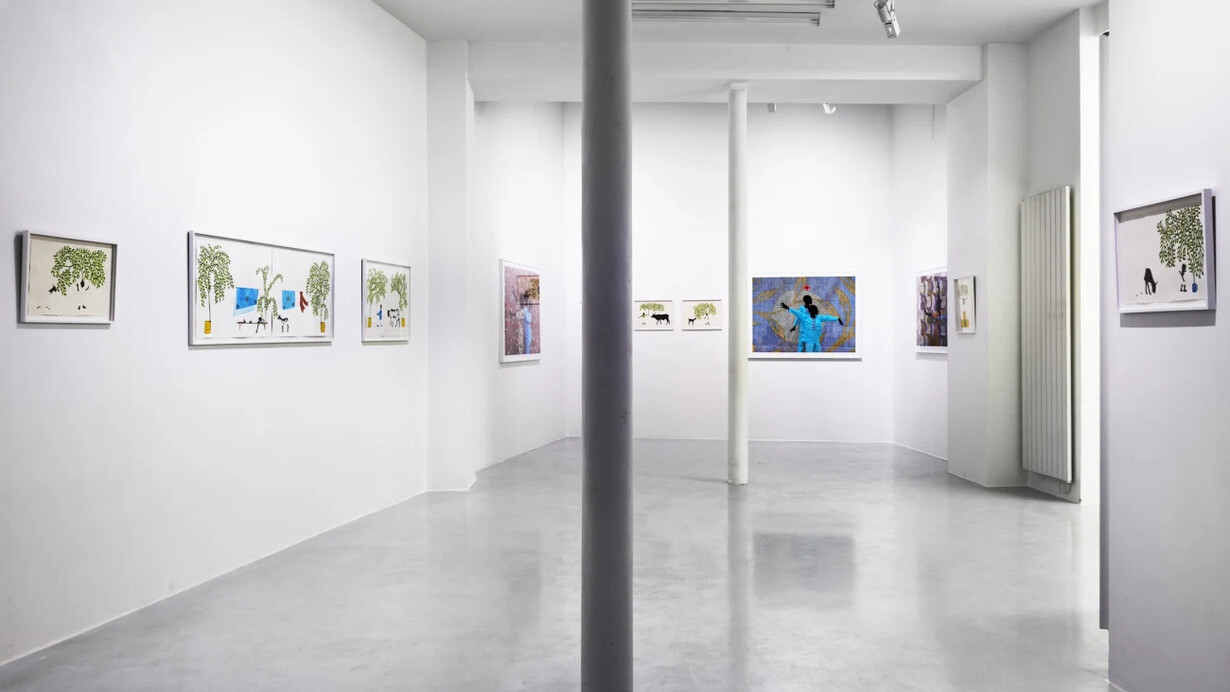 Saïdou Dicko, Where the Earth and the sky meet, exhibition view. Courtesy of Afikaris Gallery