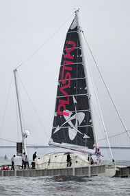 The Plastiki, sailing in San Francisco