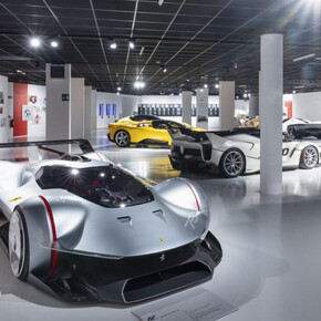 Ferrari design. Creative journeys 2010–2025, exhibition view. Courtesy of Museo Nazionale dell’Automobile