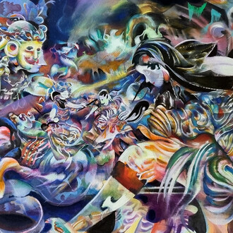 Marwan El Gamal, Conflicted closeness (detail), 2025. Courtesy of Mashrabia Gallery of Contemporary Art