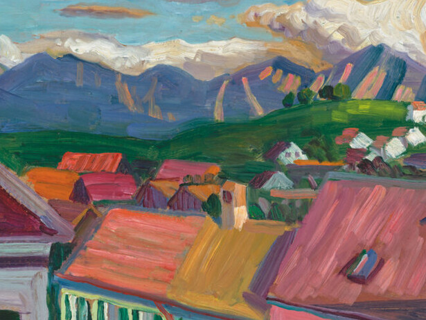 Gabriele Münter, From the Griesbräu window (Vom Griesbräu fenster) (detail), 1908. Courtesy of Guggenheim Museum