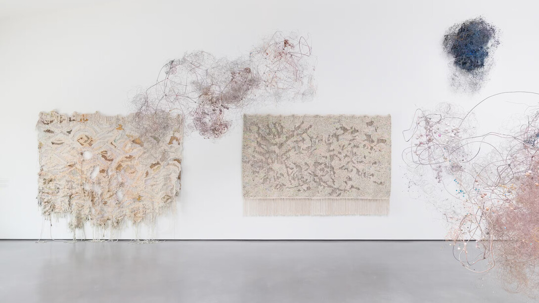 Igshaan Adams, Weerhoud, The Hepworth Wakefield, exhibition view, 22nd June – 3rd November 2024. © Igshaan Adams. Courtesy the artist, Thomas Dane Gallery, Casey Kaplan and blank projects