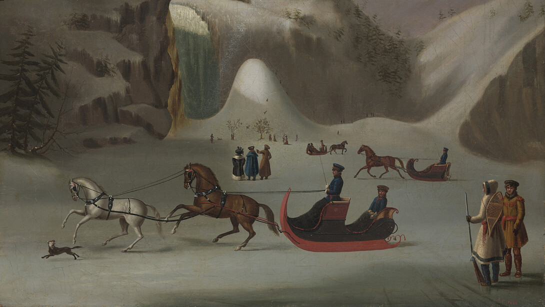 Robert C. Todd, The ice cone, Montmorency Falls (detail), c. 1850. Courtesy of National Gallery of Canada