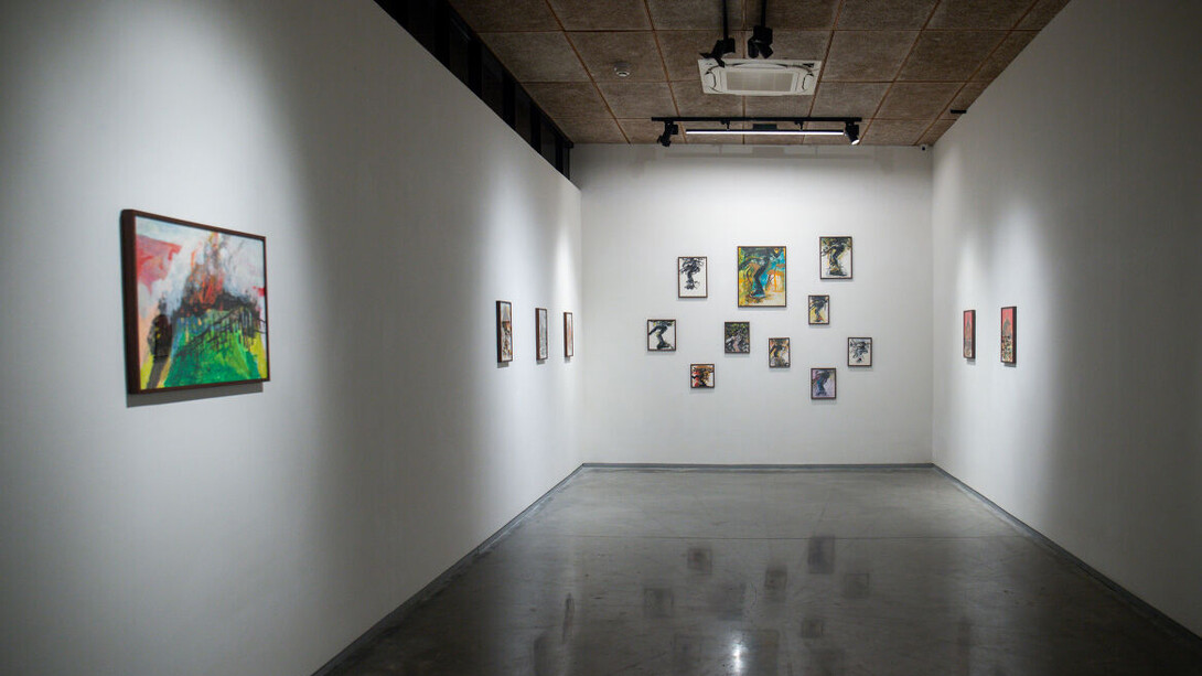 Jagath Weerasinghe, How many skies have fallen, exhibition view. Courtesy of Nature Morte