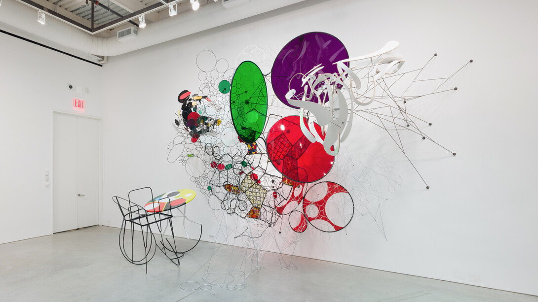 Singing in unison, part 12: painting in space, exhibition view. Courtesy M. David & Co. 