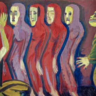 Ernst Ludwig Kirchner, Totentanz der Mary Wigman (detail), 1926-8. Courtesy of Kirchner Museum