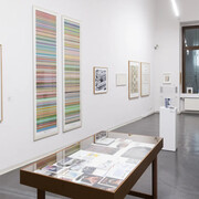 20 years Gerhard Richter archive. Works, materials, curiosities, exhibition view. Courtesy of Albertinum
