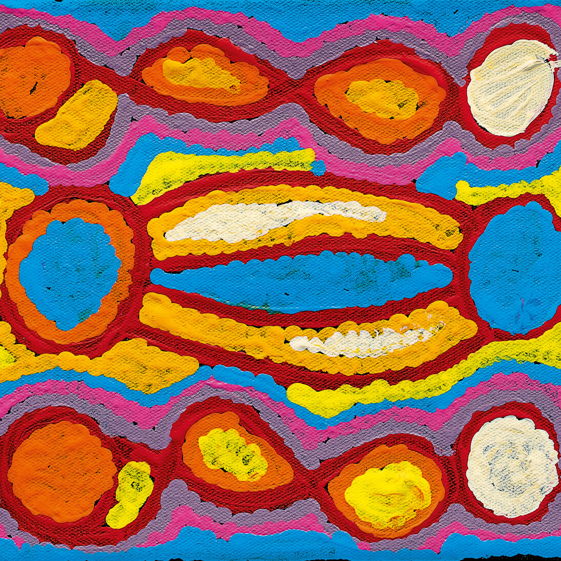 Margaret Lewis Napangardi, Untitled / Senza titolo
Acrylic on linen / Acrilico su lino, 2012, (Australia)

