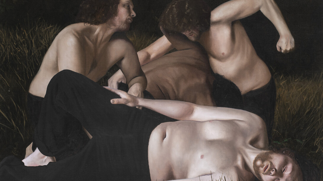 François Malingrëy, Le gisant et la bagarre (detail), 2024. Courtesy of Galerie Paris-B © François Malingrëy 