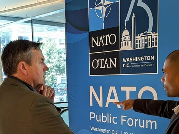 The 2024 NATO Public Forum was held from July 9 to 11, 2024, in Washington, D.C., in connection with the NATO Summit.