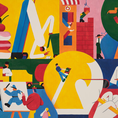 Rūrāns Roberts, Profesijas (detail), 2018. Courtesy of Zuzeum Art Museum