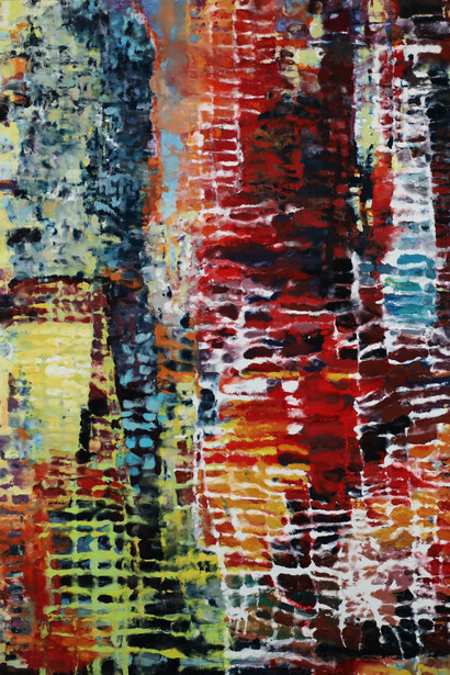 Philippe Cognée, Sentinelles 2 (détail), 2025. Avec l'aimable autorisation de Templon