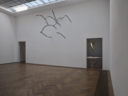 Dominique White, All great powers collapse from the centre, exhibition view. Courtesy of Kunsthalle Basel