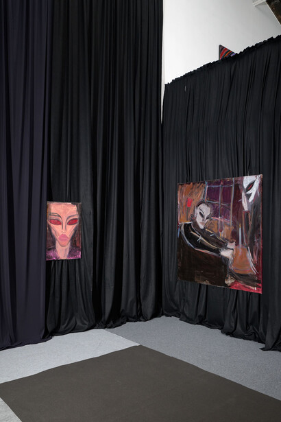 Tobias Spichtig, When a joke becomes a prayer, vue de l'exposition. Avec l'aimable autorisation de la Galerie Hussenot