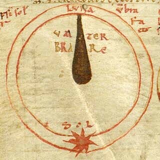 Macrobius, Eclissi lunare, Commentarii in Somnium Scipionis. Folio 49 verso, ca. 1150