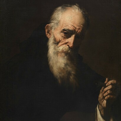 Jusepe de Ribera, Sant’Antonio Abate, 1638 (datato), olio su tela cm 71,5x65,5, Collezione Fondazione De Vito