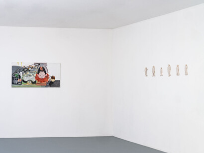 Anne-Marie Schneider, Ecriture allongée, exhibition view. Courtesy of Michel Rein Gallery