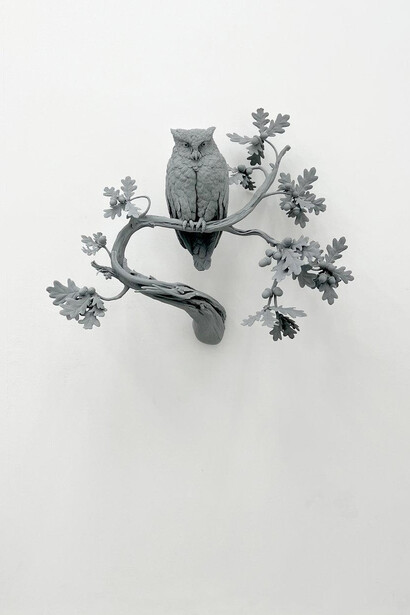 Hans Op de Beeck, Fable (2) owl (detail), 2025. Mit freundlicher genehmigung der Galerie Krinzinger