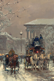Édouard Léon Cortès, Place de la Madeleine, 1930, óleo sobre tela