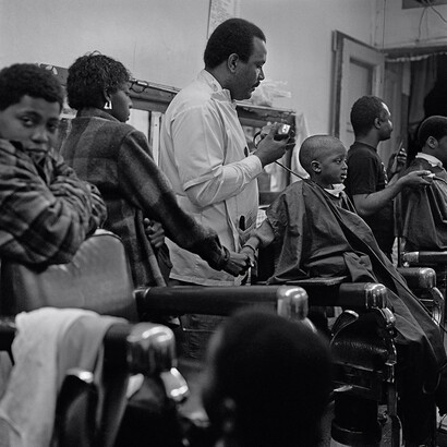 Jeffrey Henson Scales, Trust, house's barbershop, 1986-1992. Courtesy of Claire Oliver Gallery