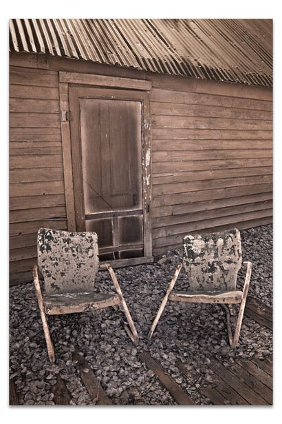 Ghost Town Politics 2014 by Gary Larsen, infared photo 28 x 20” ©Gary Larsen
