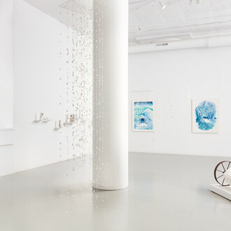 Lora Fosberg, I love it here, let's leave; in search of the hill, exhibition view. Courtesy of Zolla Lieberman Gallery