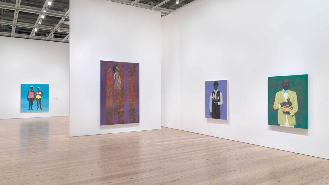 Amy Sherald, Sublimidad americana, vista de exhibición. Cortesía del Whitney Museum of American Art