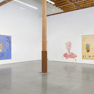 Paulo Nimer Pjota, Na boca do sol II, exhibition view. Courtesy of François Ghebaly Gallery