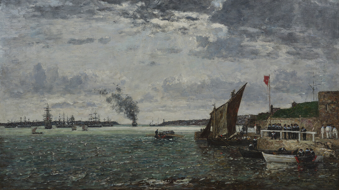 Eugène Boudin, La rade de Brest, 1870. Courtesy of Musée Marmottan Monet