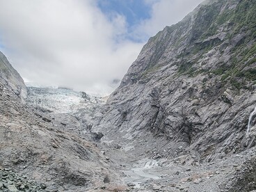 Ghiacciaio Franz Josef nel Parco Nazionale Westland Tai Poutini, Isola del Sud della Nuova Zelanda