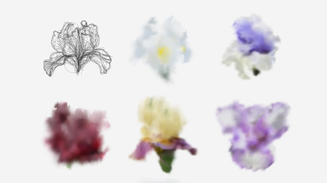 Michel Paysant, De la suite Eden : flâneries numériques à giverny extraits des carnets d'Étude Iris, 2025. Courtesy of Musée de l'Orangerie
