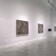 Maruja Mallo, Máscara y compás, vista de exhibición. Cortesía del Museo Nacional Centro de Arte Reina Sofía