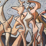 Josep de Togores, Figures (Figuras) (detalle), 1930. Cortesía del Museo Carmen Thyssen