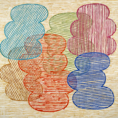 Steven Cushner, Sun and cloud (detail), 2024. Courtesy of Reynolds Gallery