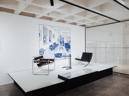 Design and comics: living in a box, exhibition view. Courtesy of the Design Museum