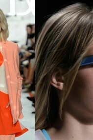 Modelo desfilando con una Google Glass