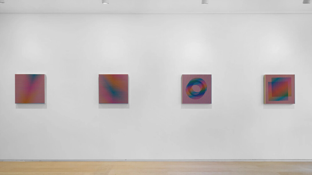 Carlos Cruz-Diez, Éditions, vue d'exposition. Avec l'aimable autorisation de la Galerie La Patinoire Royale Bach