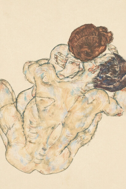 Egon Schiele, Amantes, hombre y mujer (1914)