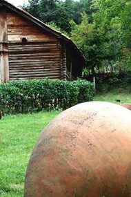 Qvervis going to work in the Georgian countryside ready to produce magnificent wine 