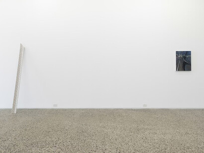 Yusi Zang, Like a stone sinking in a lake or a bullet in my heart, exhibition view. Courtesy of Gertrude Glasshouse